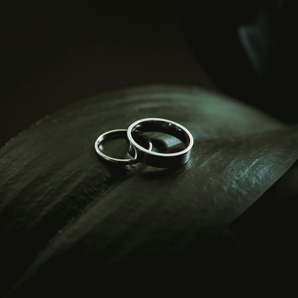 Separated wedding rings symbolizing divorce during the EB-5 immigration process